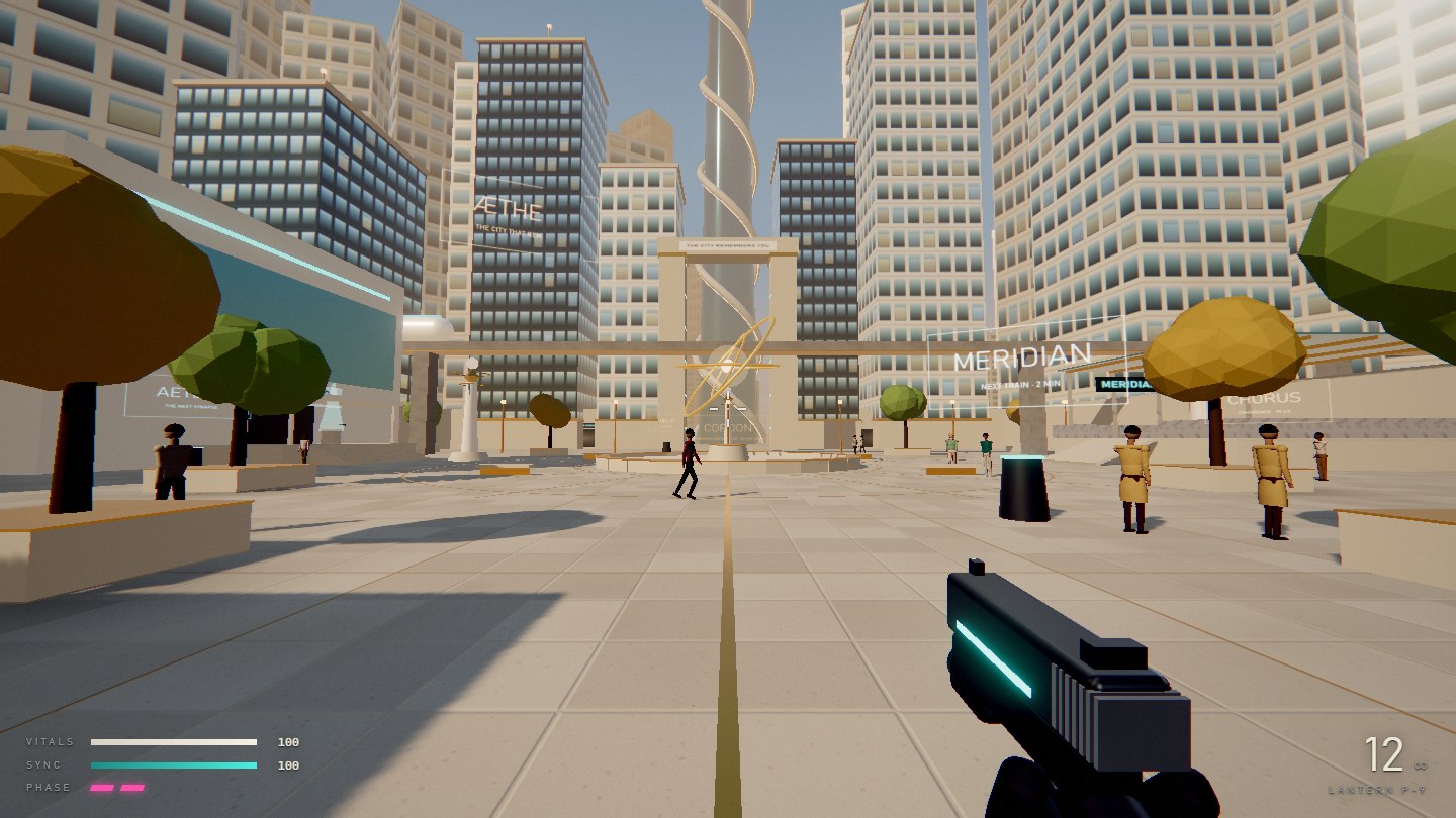 Opus 5.5 evolution: the golden-hour city beyond the rift.