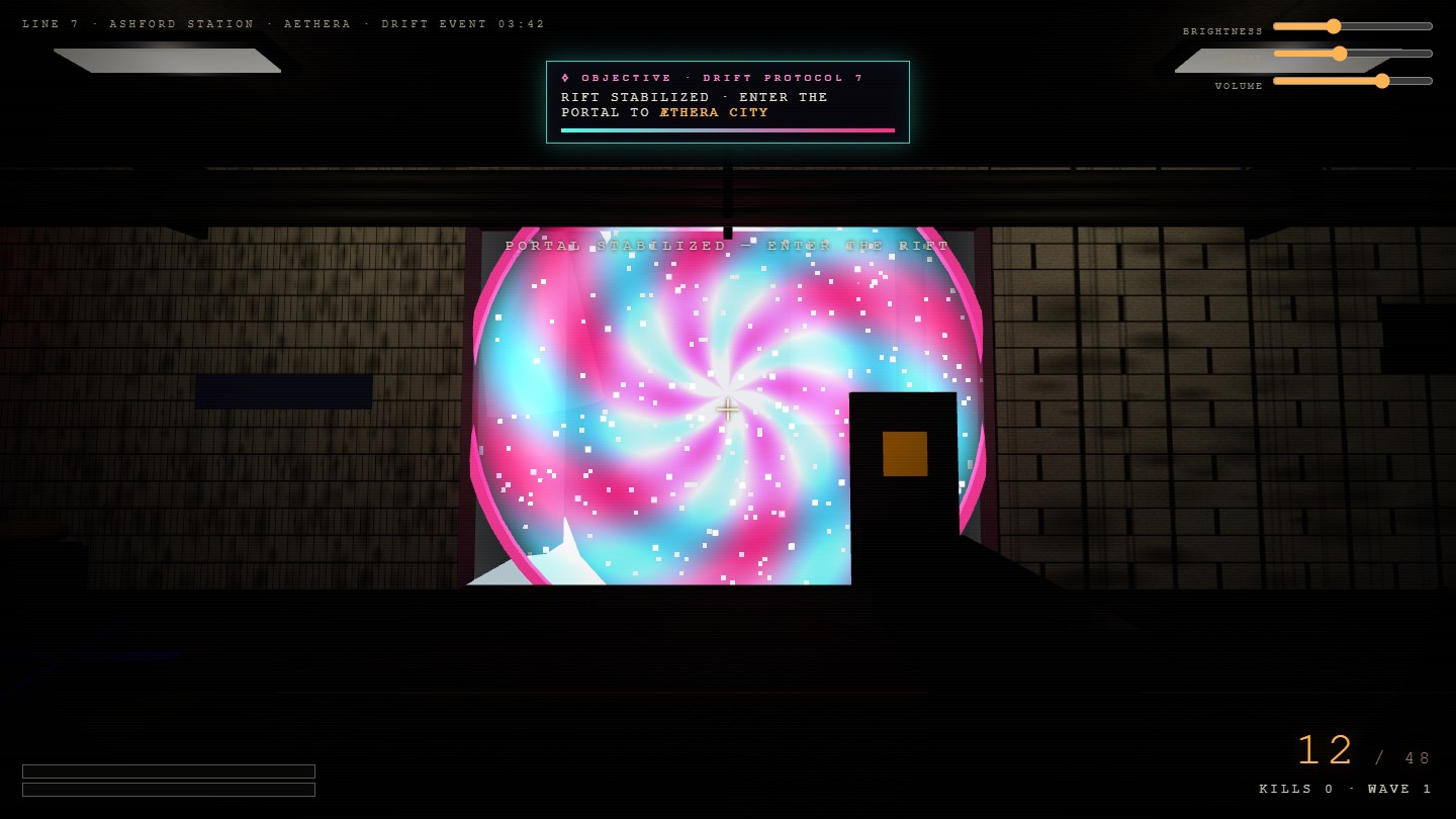 Opus 4.5 original: the rift opening in the station.